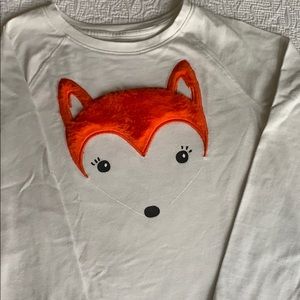 LIKE NEW! Super cute top for girls with fuzzy fox